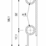 Art. 1006 Profil konstrukcyjny dolny, do szafek kuchennych zlewozmywakowych